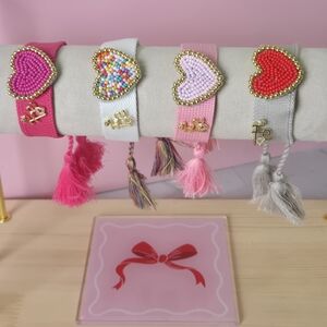 Heart Charm Beaded Bracelets